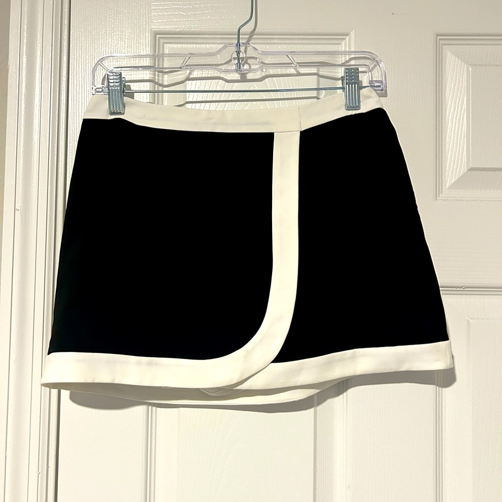 Amanda Uprichard Black and White Mini Skirt